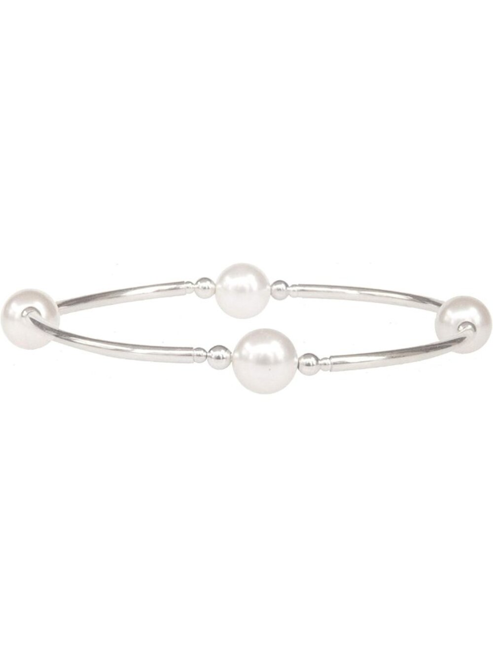 Elegant 8mm White Pearl Blessing Bracelet | Spiritual Jewelry Gift for Her